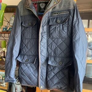 Navy Quilted Jacket for Men VINCE CAMUTO